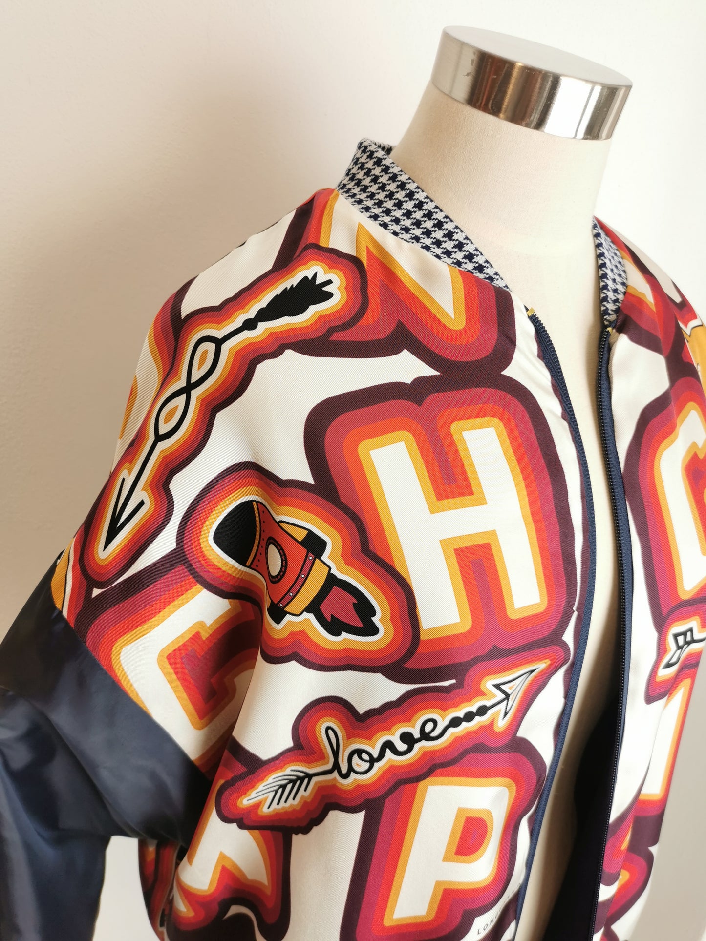 My BOMBER in cachemire con interno in seta fantasia