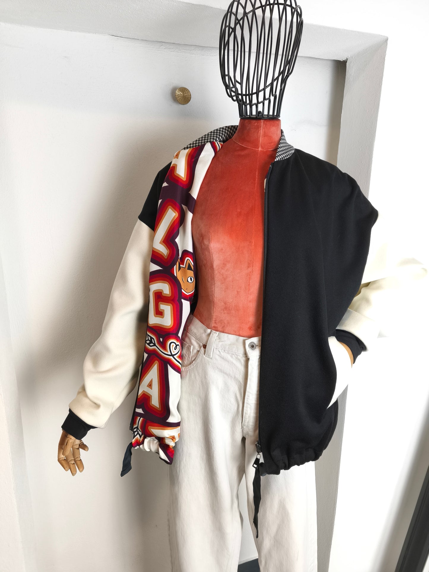 My BOMBER doubleface in cachemire /seta fantasia