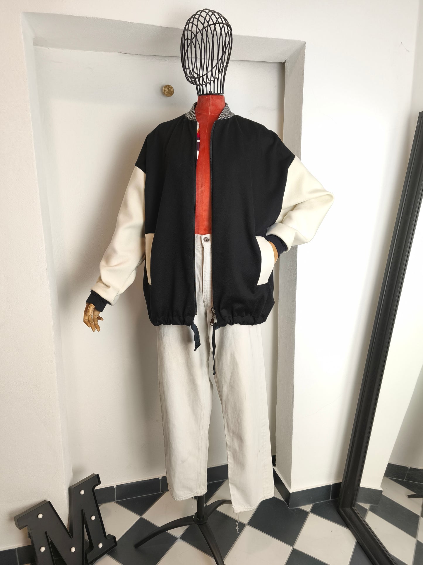 My BOMBER doubleface in cachemire /seta fantasia