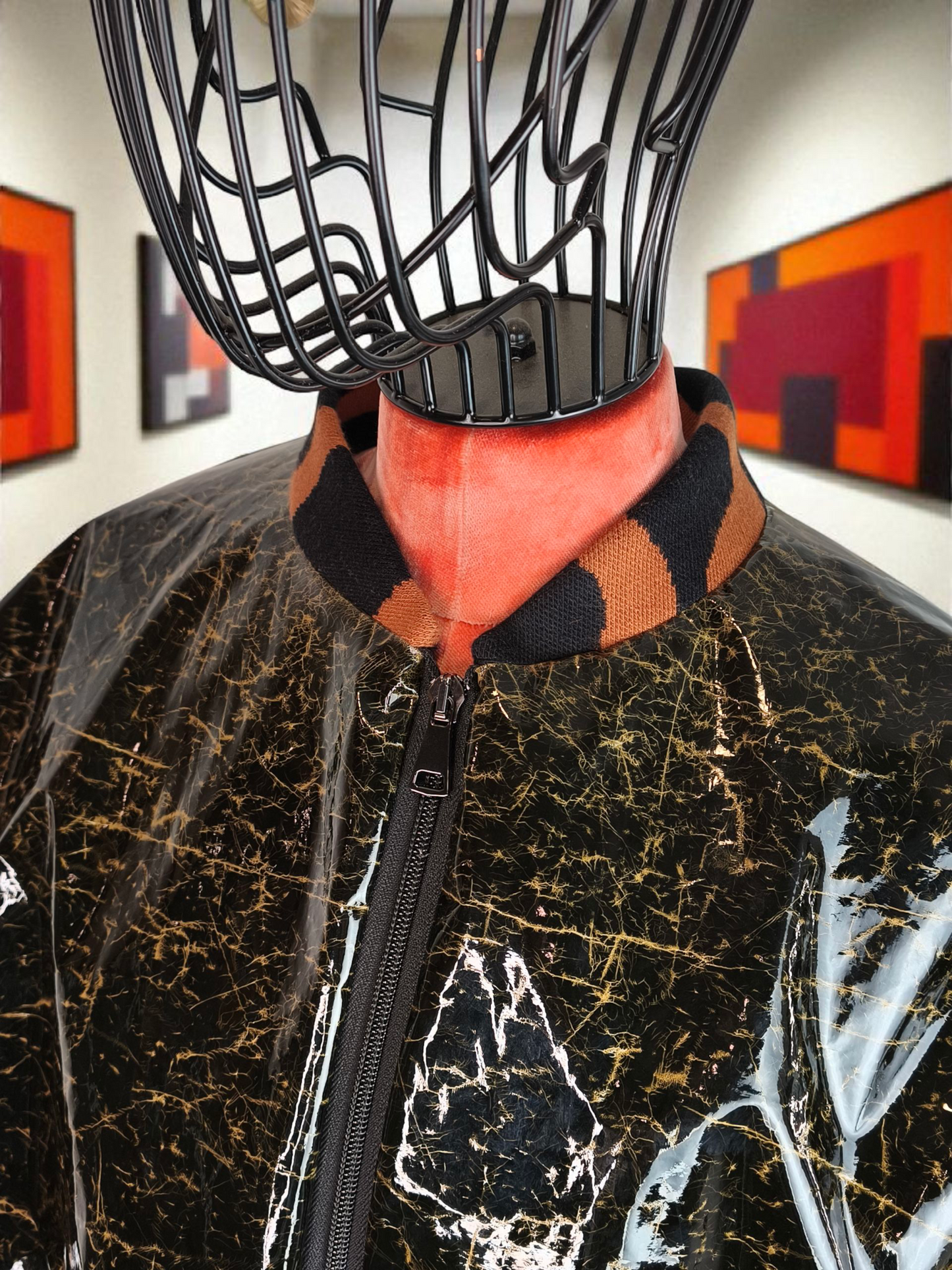 My BOMBER in tessuto spalmato pvc nero