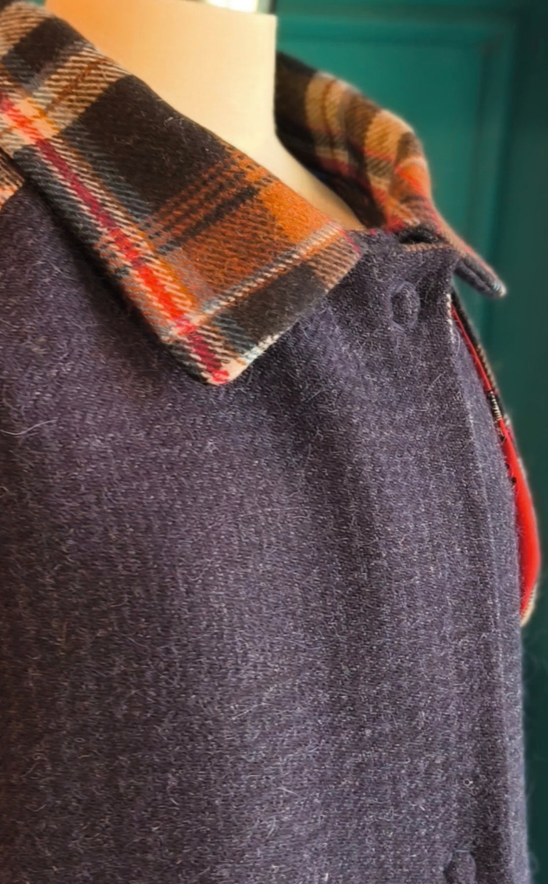 Cappotto raglan in mix di lane inglesi TARTAN