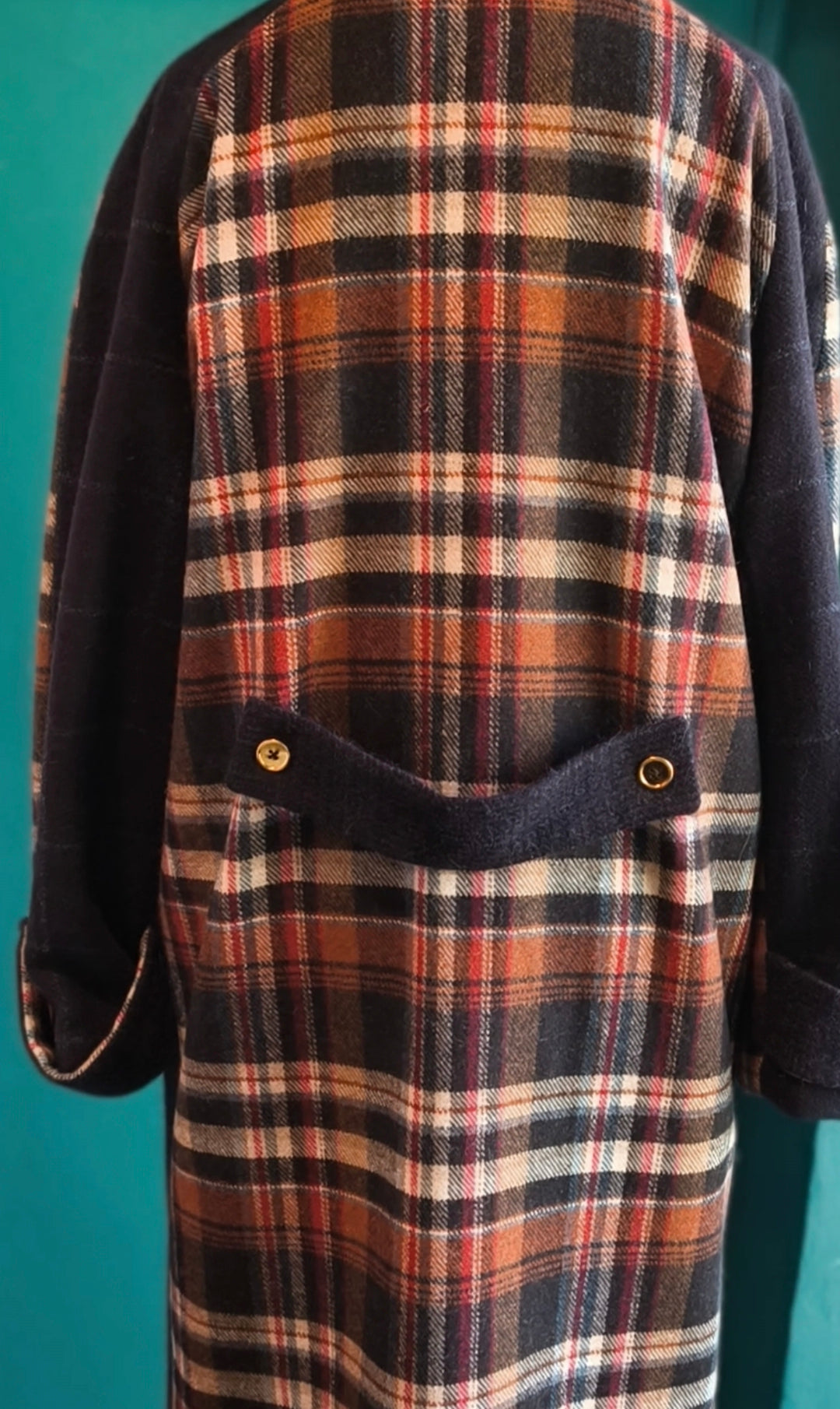 Cappotto raglan in mix di lane inglesi TARTAN