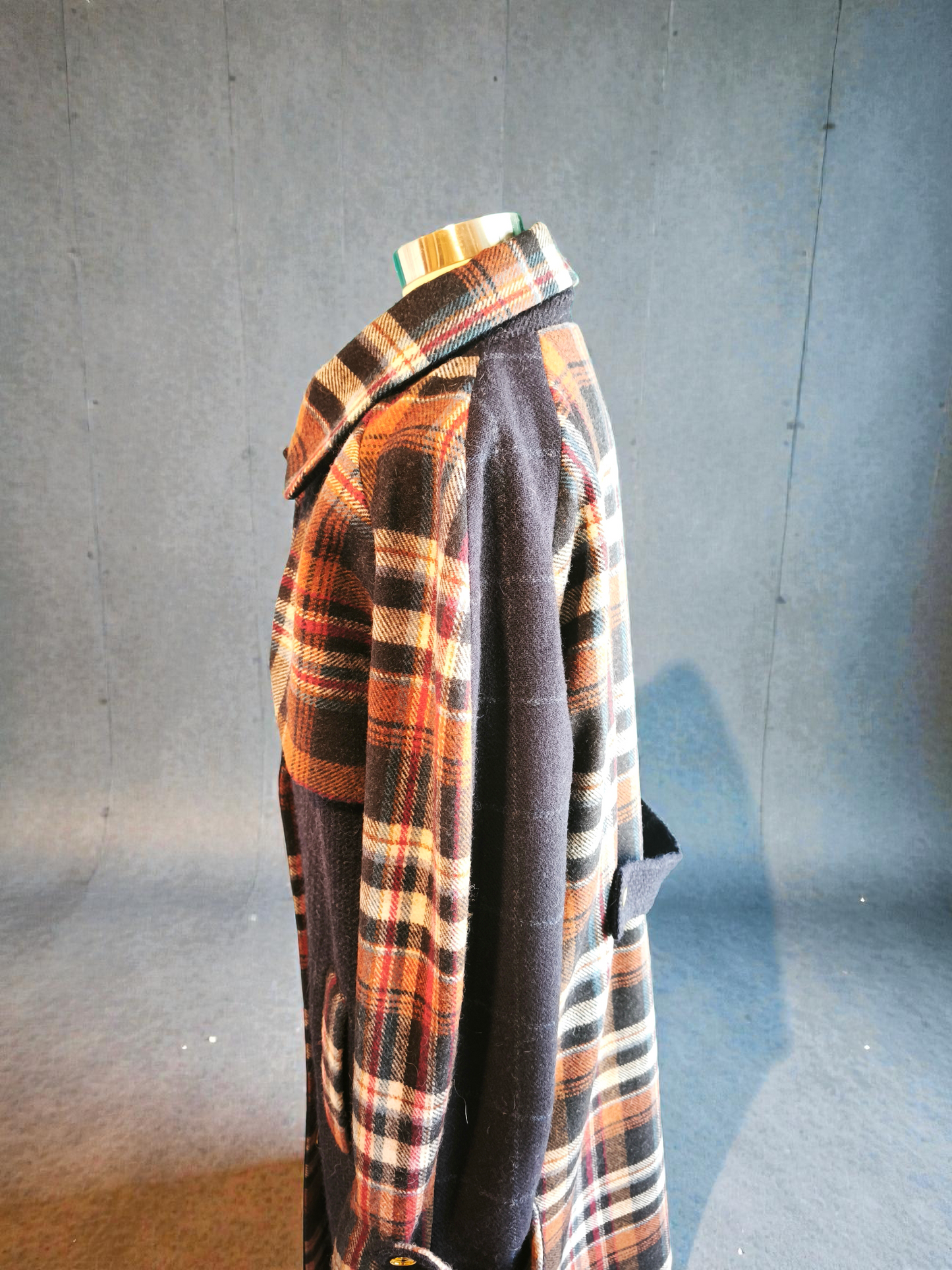 Cappotto raglan in mix di lane inglesi TARTAN