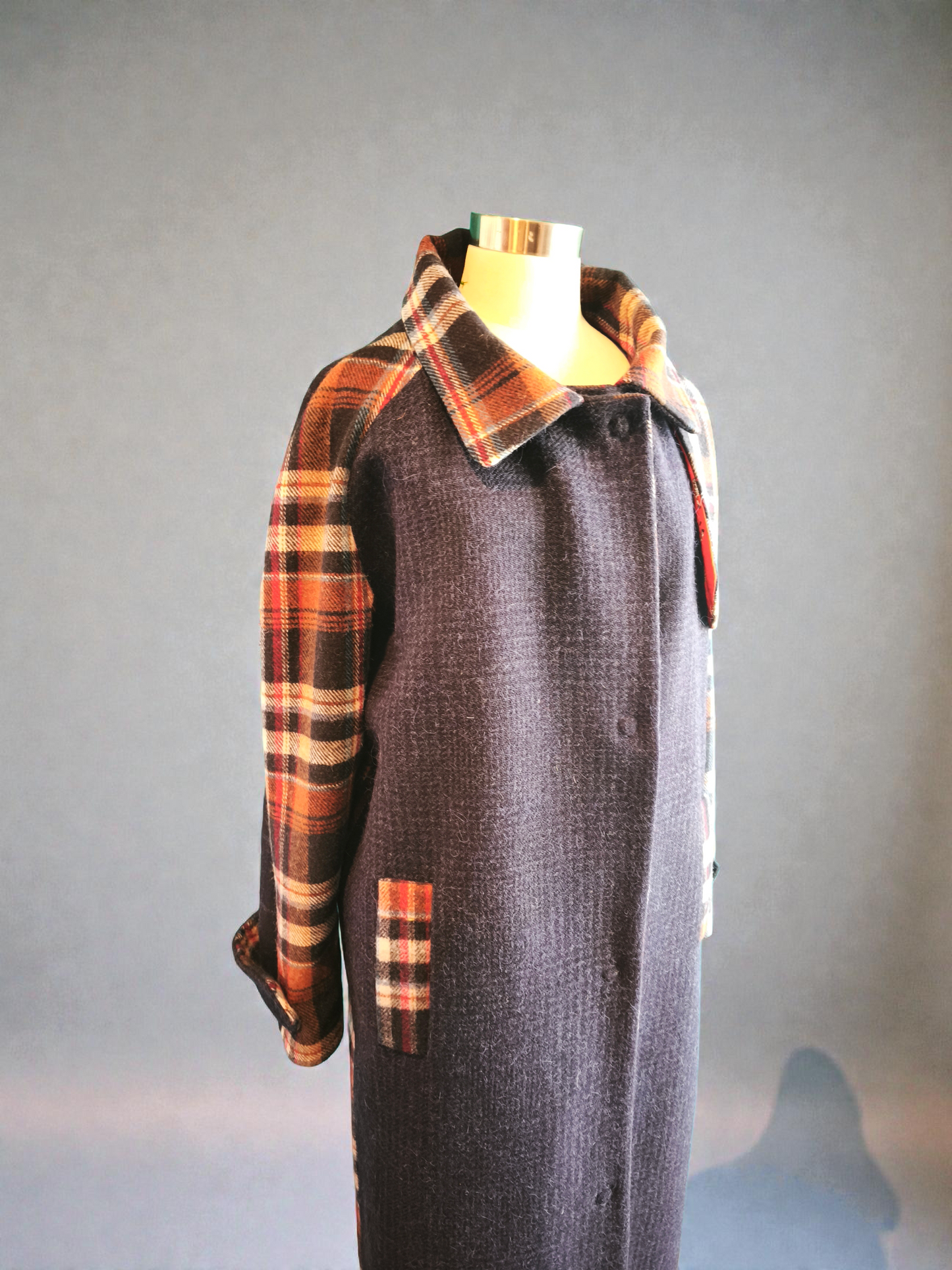 Cappotto raglan in mix di lane inglesi TARTAN