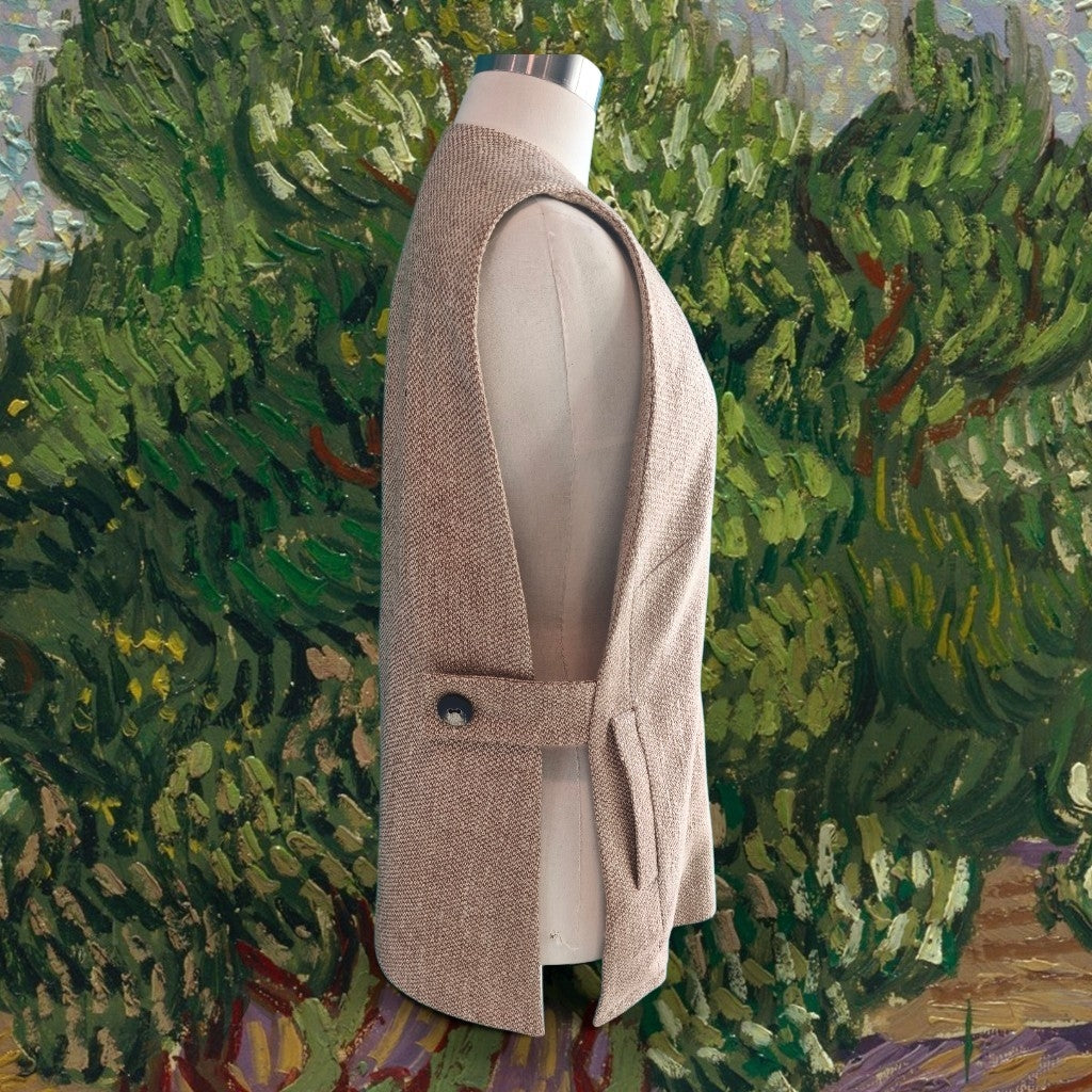 Gilet lungo aperto sul fianco