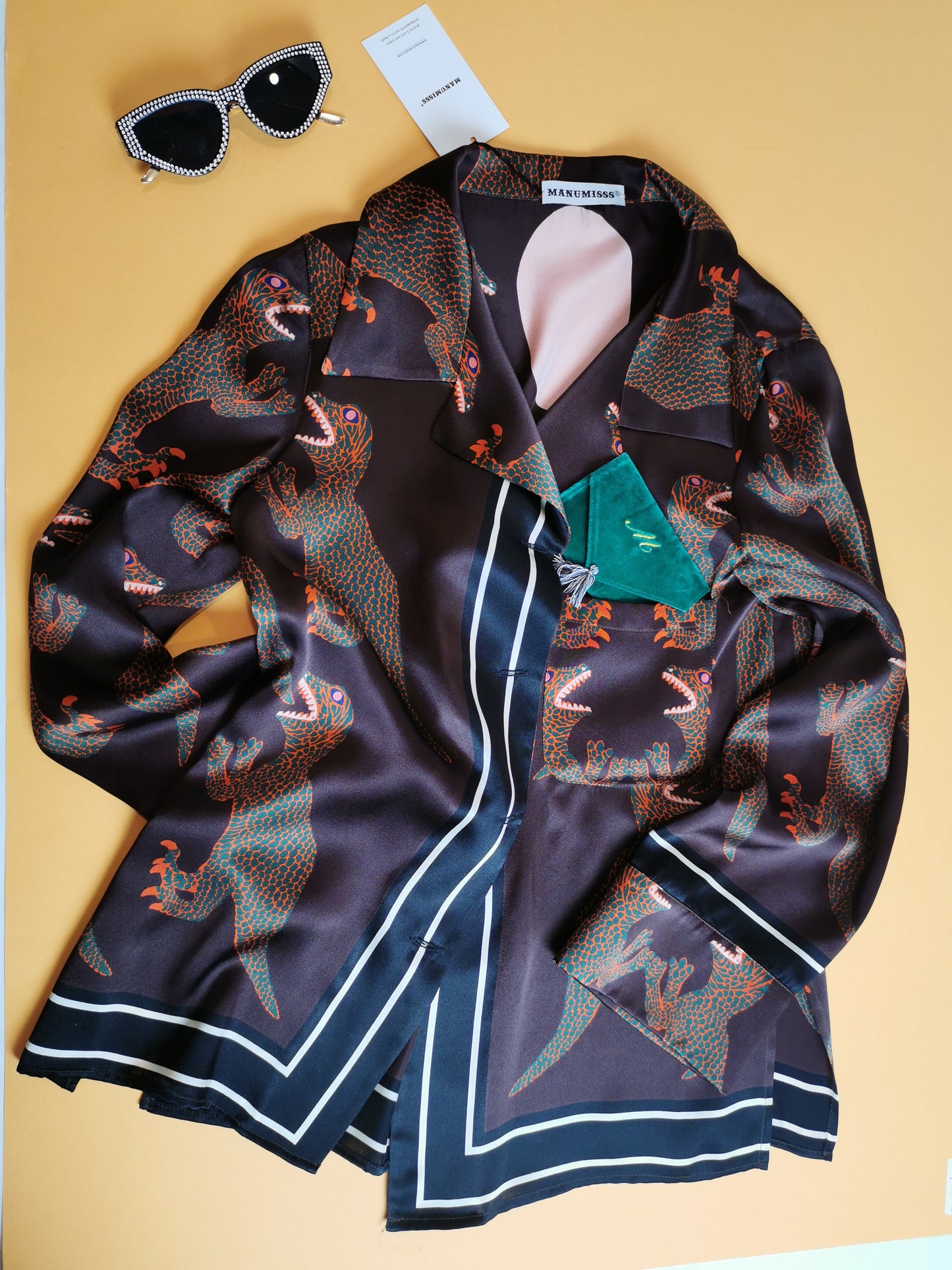 Pigiama in seta fantasia Dinosauri