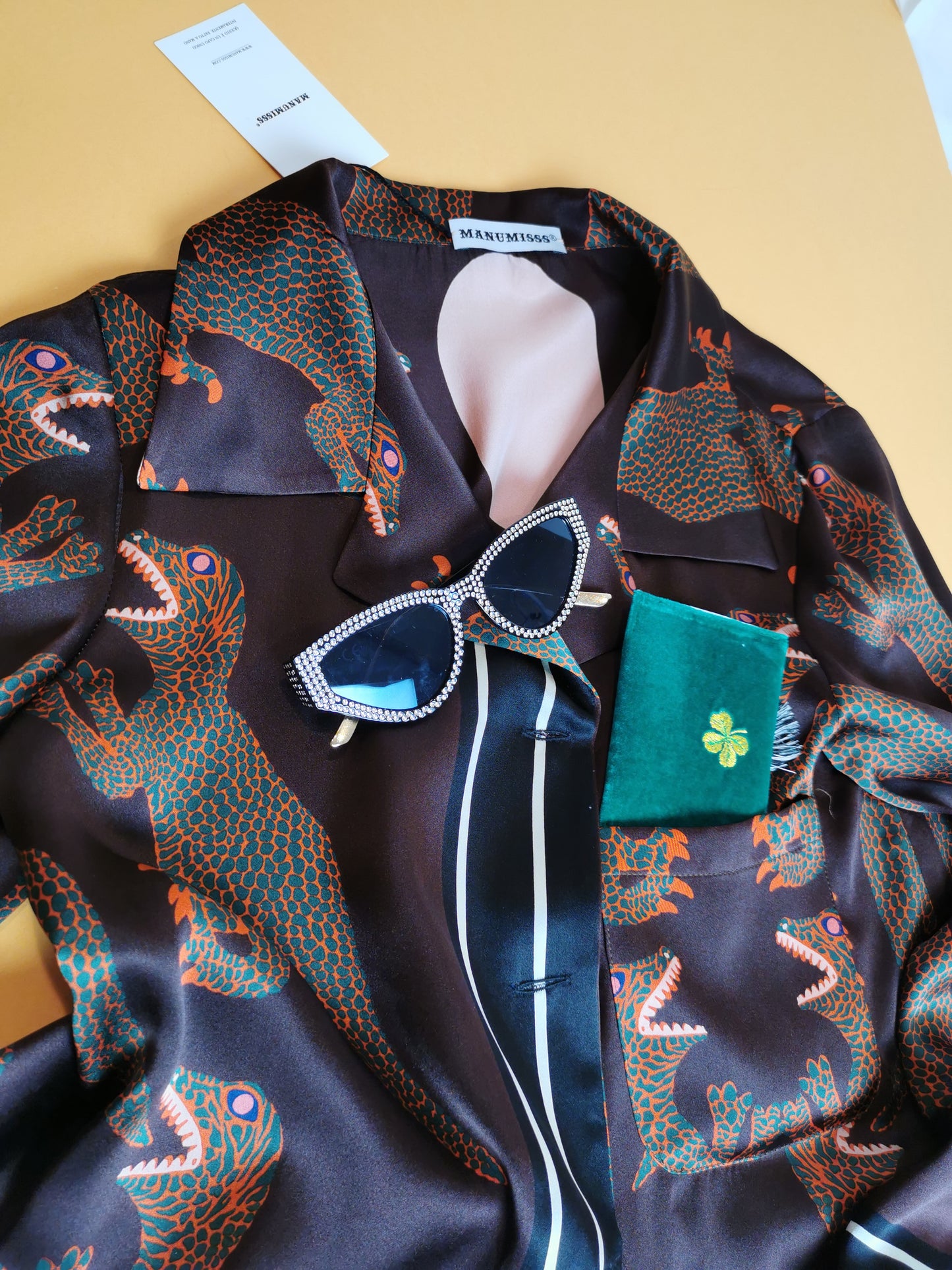 Pigiama in seta fantasia Dinosauri