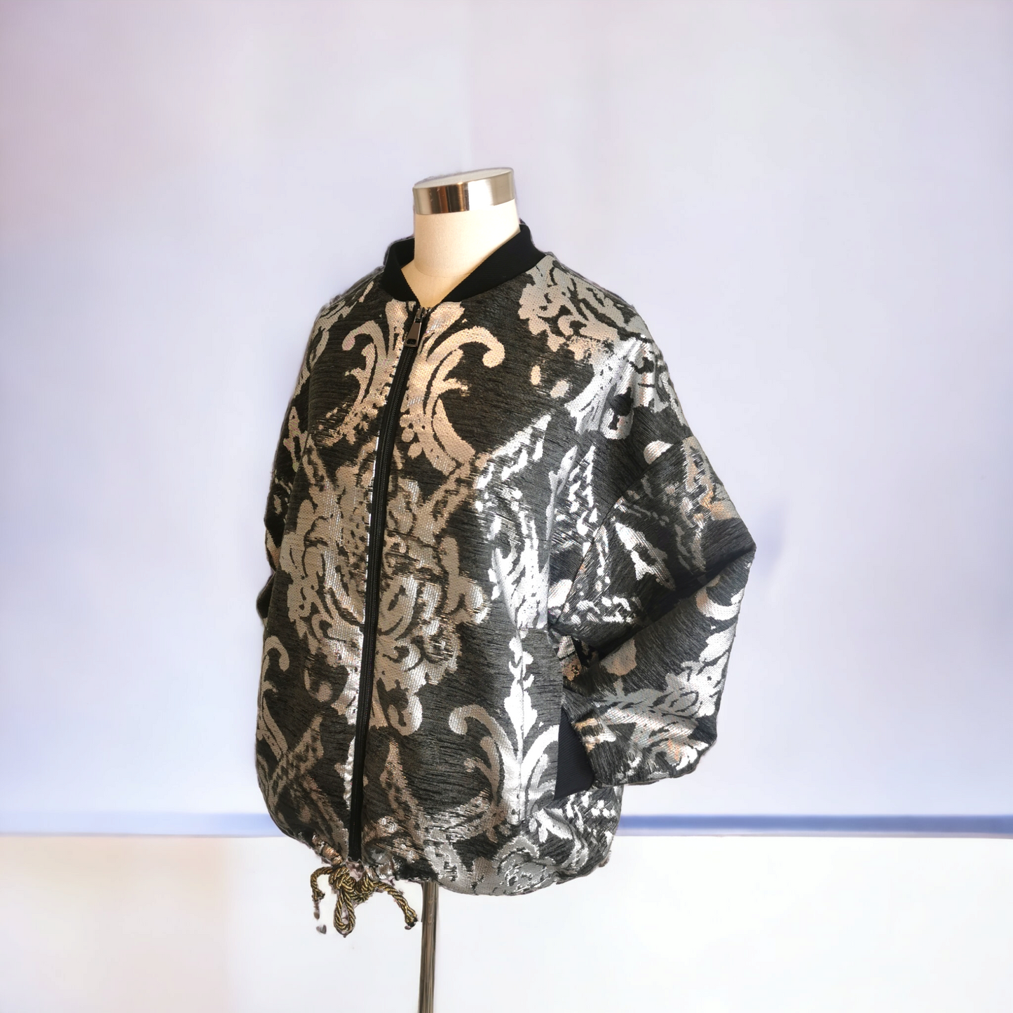 My BOMBER in tessuto damascato