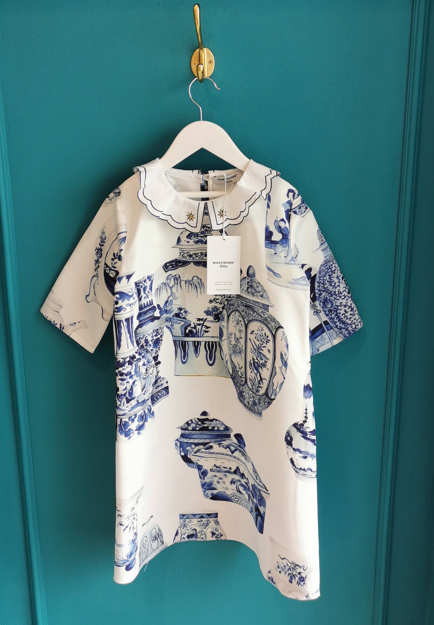 Abito cerimonia "MICOL" stampa vasi cinesi