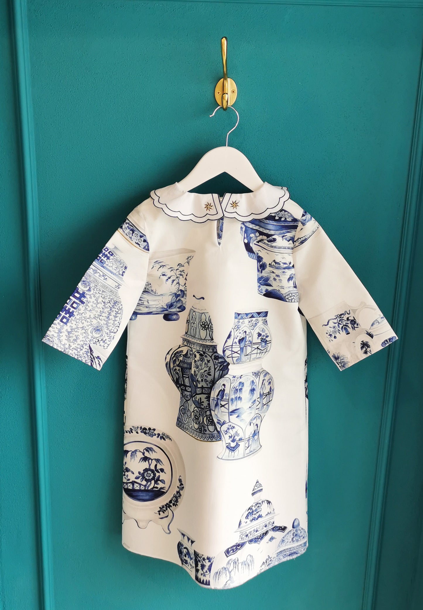 Abito cerimonia "MICOL" stampa vasi cinesi