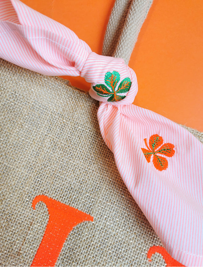 Shopper in Juta shimmer ricamata