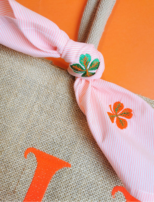 Shopper in Juta shimmer ricamata