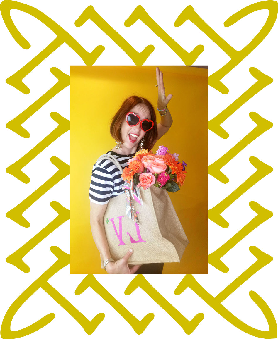 Shopper in Juta shimmer ricamata