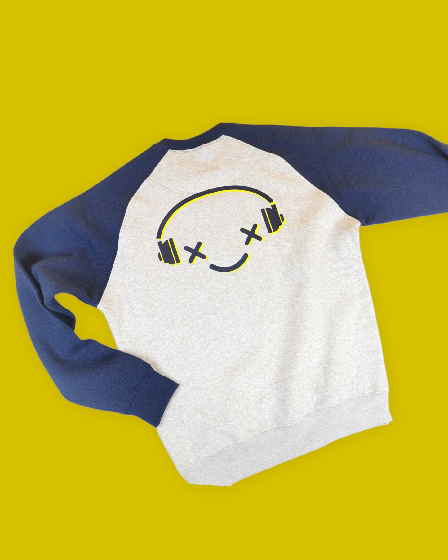 Felpa adulto unisex girocollo  BICOLORE grigio/blu